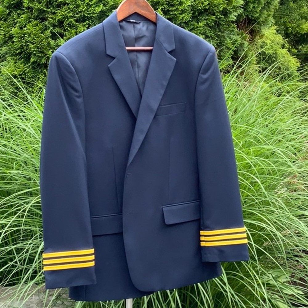 Edward’s Summer Weight  Navy Pilot Uniform for Blazer with Gold Accents